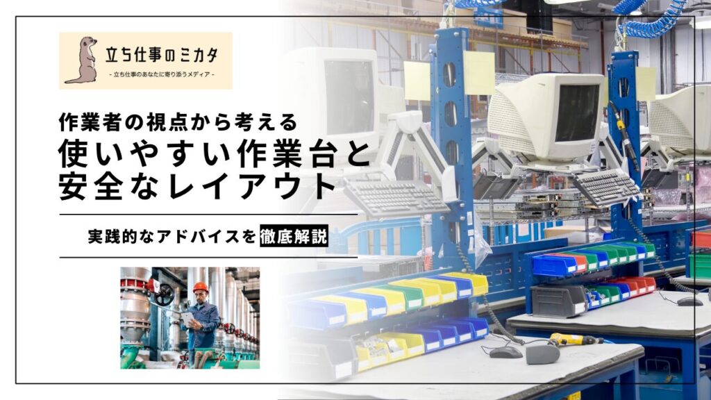 作業者の視点から考える「使いやすい作業台」と「安全なレイアウト」 立ち仕事のミカタ