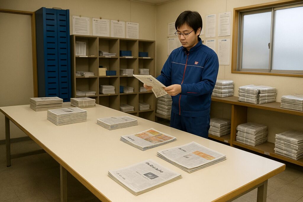 新聞販売店のようにルーチンワークが多く、作業姿勢が固定されやすい職場では、身体への負荷が気づかないうちに蓄積していきます。