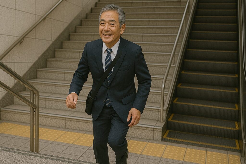 通勤で階段を使うなど普段の生活の一部を健康的な方法に変える